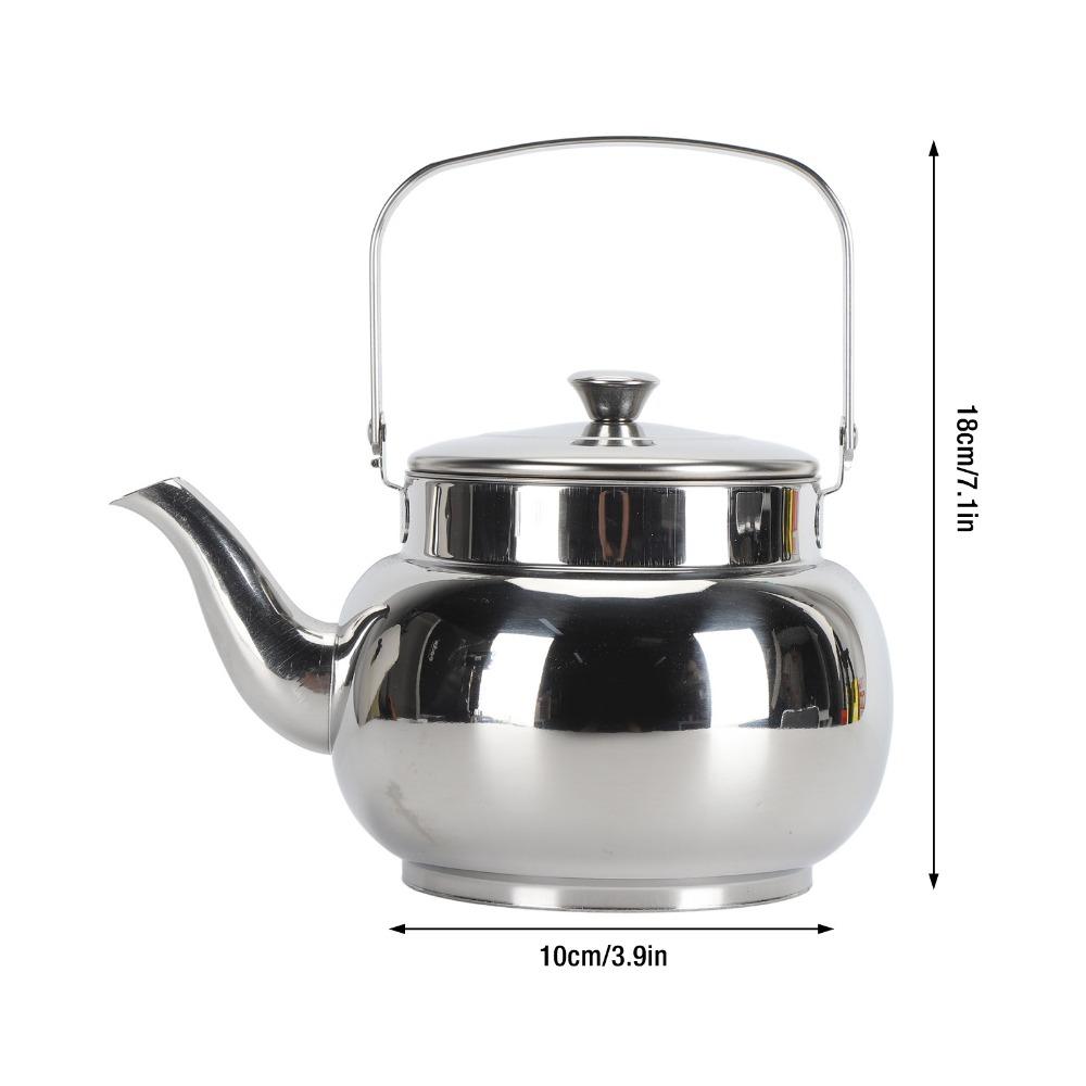 Hammered Finish Stainless Steel Teapot 1L Capacity Stovetop Tea Kettle Serving Tea Pot Home Use