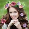 20 Pcs Flower Heads, Mini Artificial Flowers, Green, Purple, Pink, Wedding Bridal Headpieces, Flowers
