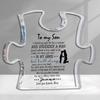 "To My Son" Carved Acrylic Puzzle - Ideal Birthday, Christmas & Graduation Gift