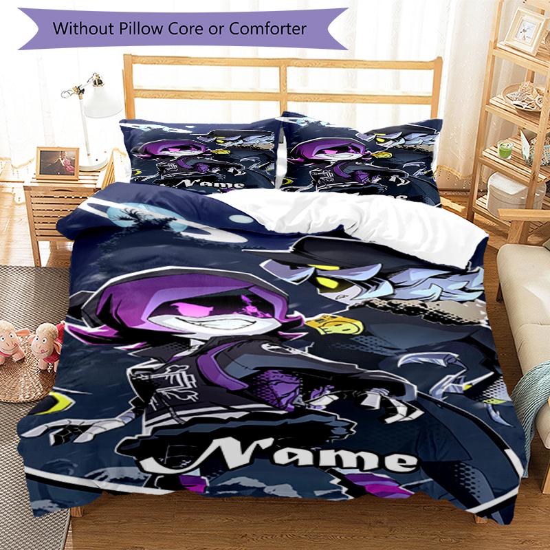 3pcs Custom Name Murder Drones Bedding Set Duvet Cover Closure Includes 1 Duvet Cover & 2 Pillowcases, Soft and Comfortable for All Seasons.