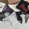 Low Waist Seamless Lace Briefs Transparent Women's Mesh Underpants Lace Flower Panties  Intimates