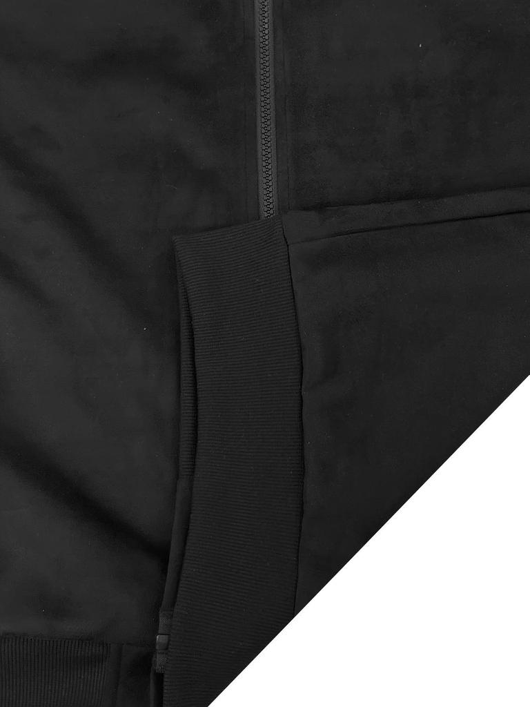 Men's European and American Fashion Suede Plush Lightweight Hoodie Jacket