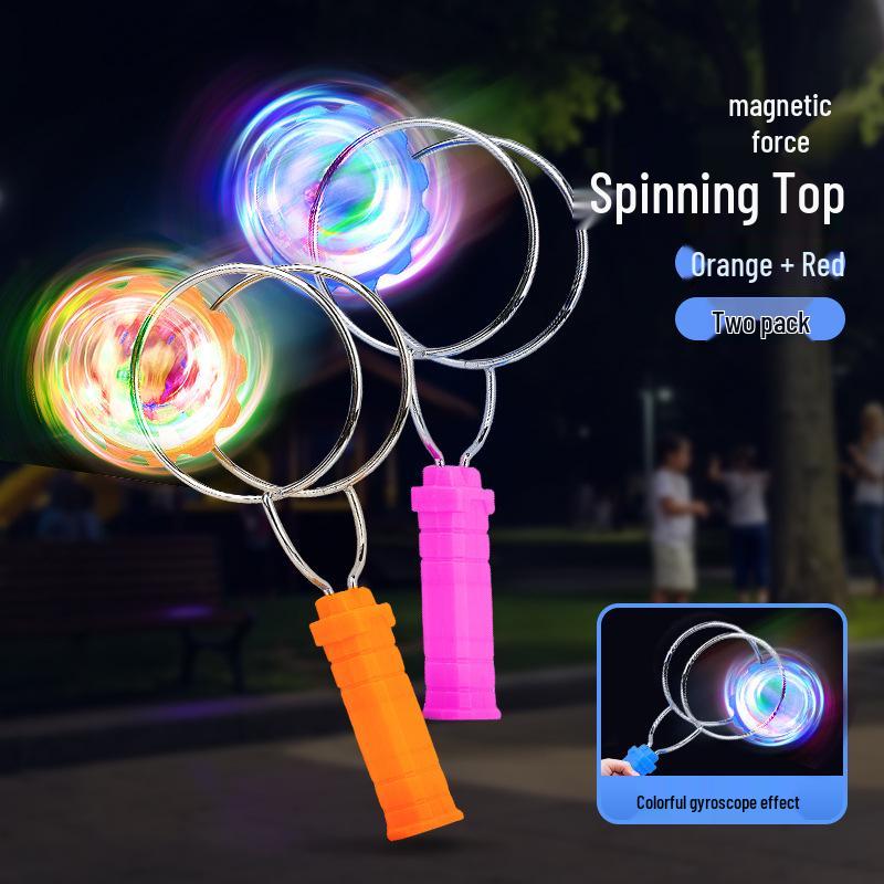 

Luminous Hand-Crank Magnetic Gyro Ball Toy for Kids