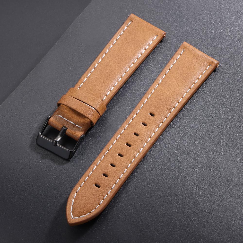

20 мм 22 мм Вінтажні Ручна Робота Шов Накладка на Годинник Гоночна Ремінець зі Шкіри Корови Сірий Чорний Коричневий Синій Спортивний Дихаючий Пористий Ремінці для Годинників 22mm