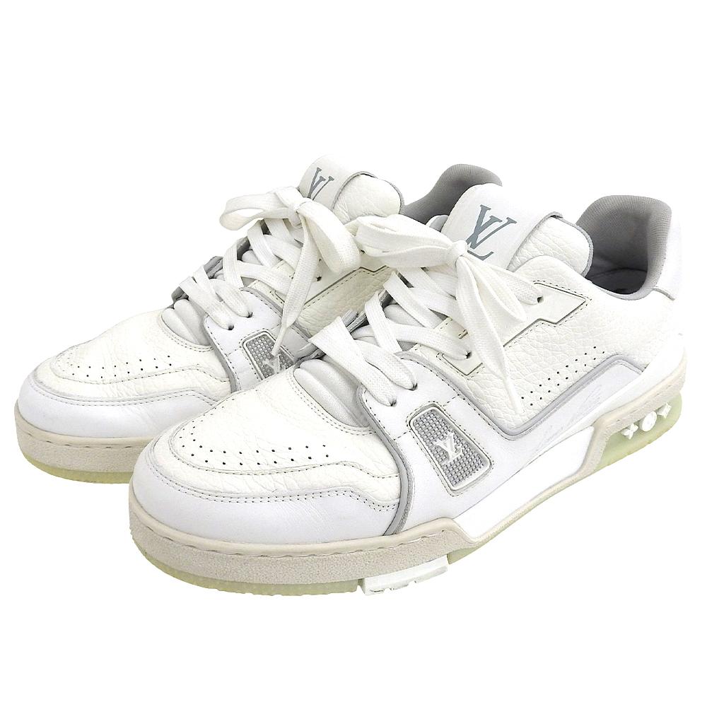 Louis Vuitton Chaussures Baskets LV Trainer Homme Blanc 10.2" chaussures 7 1/2 blancOccasion