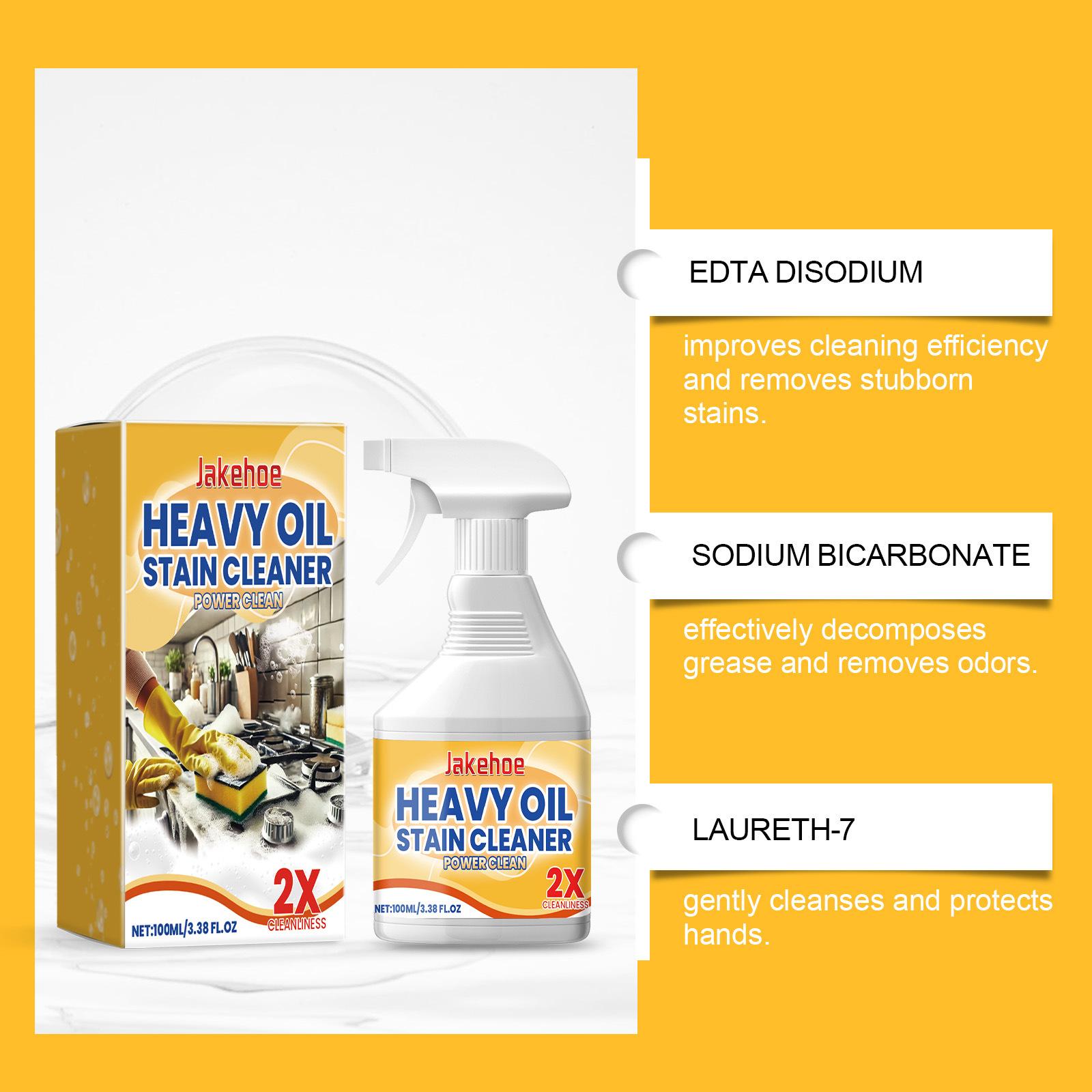 Heavy Oil Cleaner Powerful Foaming Degreaser Grills Oven Mild Formula Stain Odor Remover for Home Kitchen Cooktop Cleaning Spray