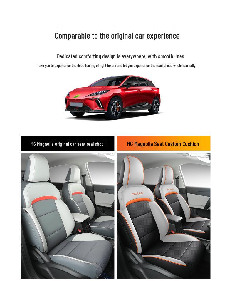 MG Mulan Special Car Seat Cushion: Universal Full Surround Leather Cover for Five Seats