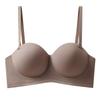 New half cup seamless underwear women's small breasts gather and show large, no steel ring, anti-sagging shoulder strap, removable bra cover
