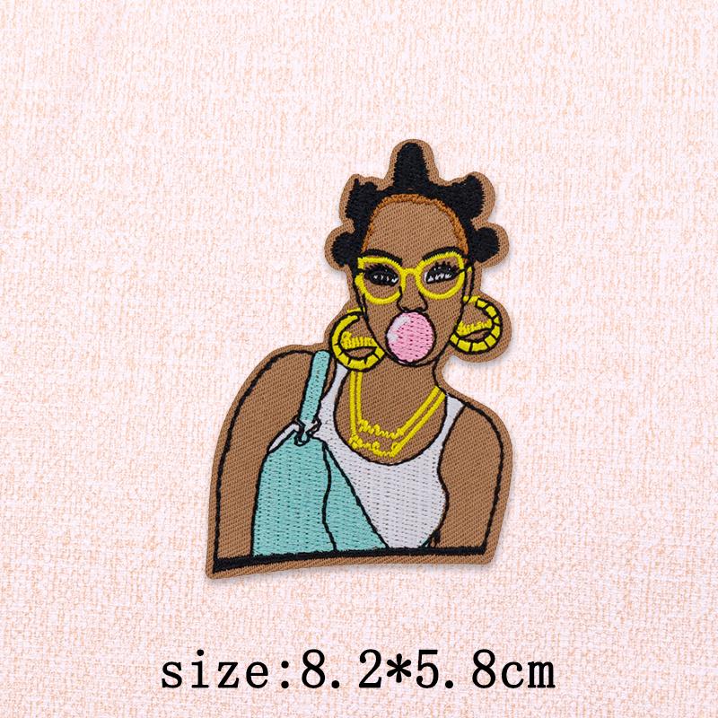 Black Girl Embroidery Patch Iron On Patches For Clothing Black Girl Magic Patches On Clothes DIY Sewing Ironing Patch Applique
