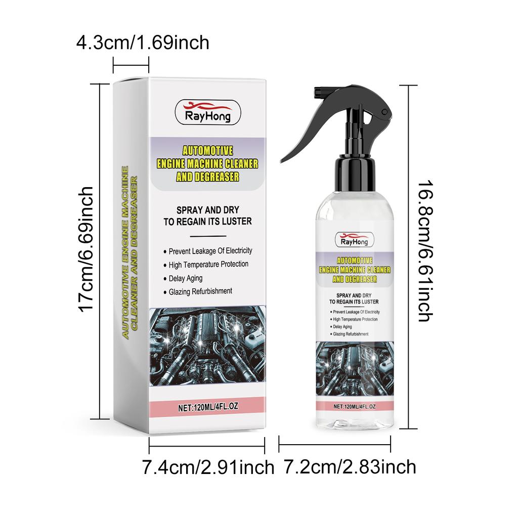 Car Engine Bay Cleaner Powerful Decontamination Cleaning Oil Dust Grease Remover Product For Engine Compartment Car Maintenance