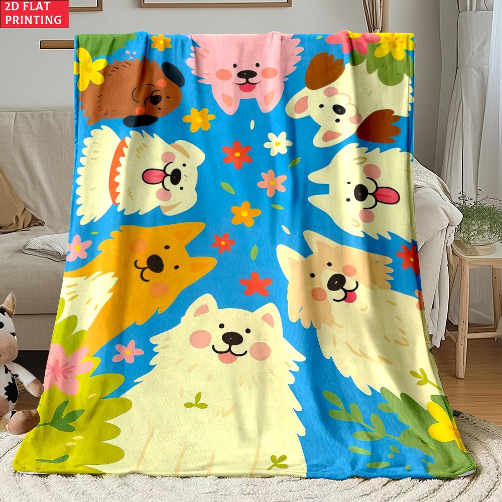 Animal Flannel Thin Blanket Custom Blanket Picnic Bed Sofa Blankets Family Bedroom Children's Room Napping Blankets Fluffy