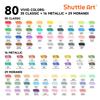 Shuttle Art Acrylic Marker Acrylic Brush Fine Twin Paint Color Muted Metallic Suitable for and Ideal for Handmade Art and Includes Portable 80-Color