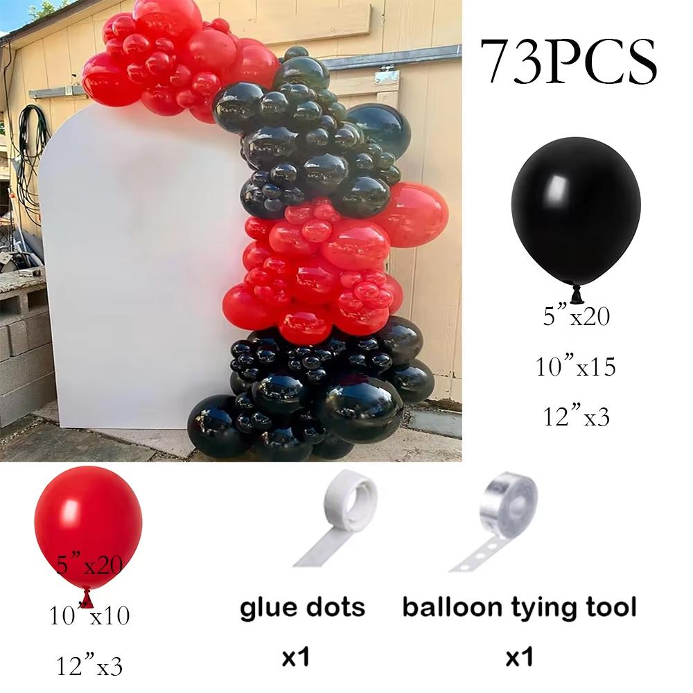 Black Red Balloons Garland Kit 2026 New Year Party Decor Balloon Arch Birthday Party Baby Shower Wedding Anniversary Decoration