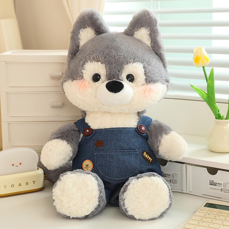 Genuine Forest Animal Plush Set: Little Fox, Cute Sheep, Husky Pillow, Big Bad Wolf Doll No clothes 0.38kg
