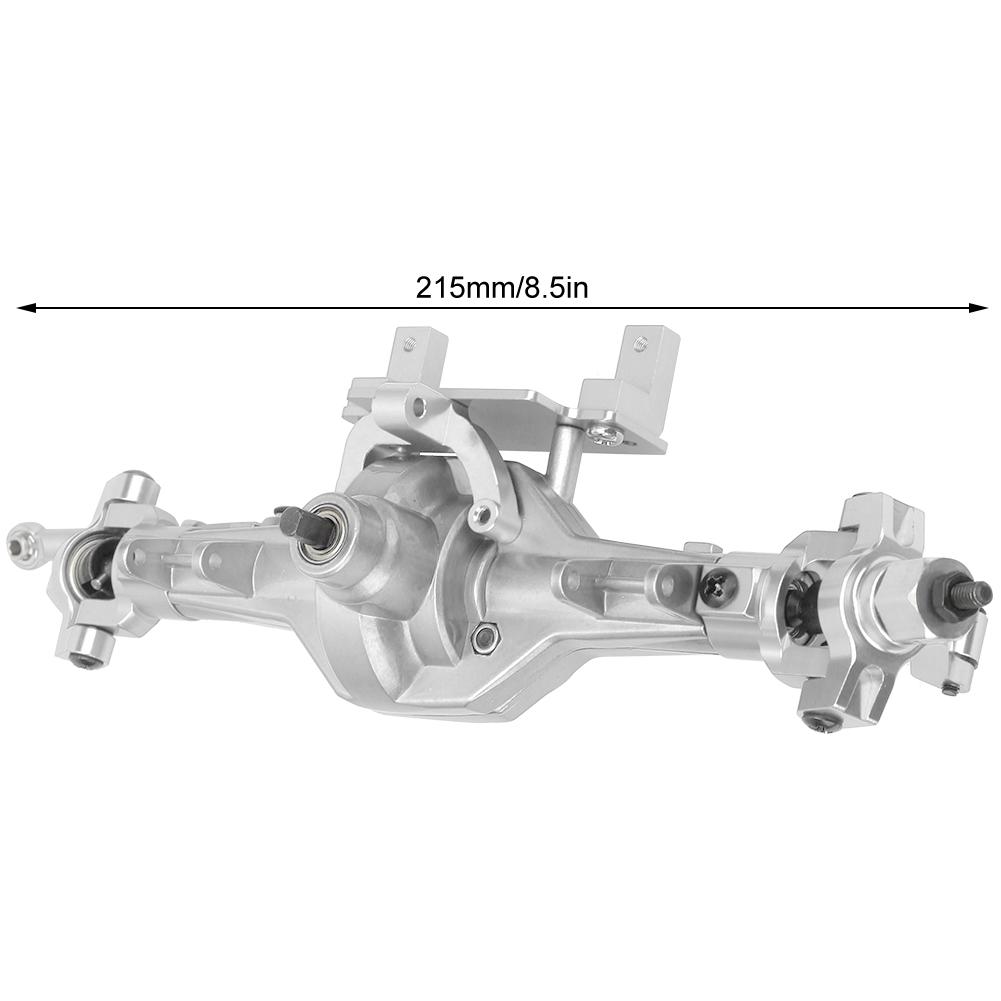 RC Car Metal Front Axle Assembly for HSP 94180 RGT 18000 1 10 Crawler Type Truck Silver