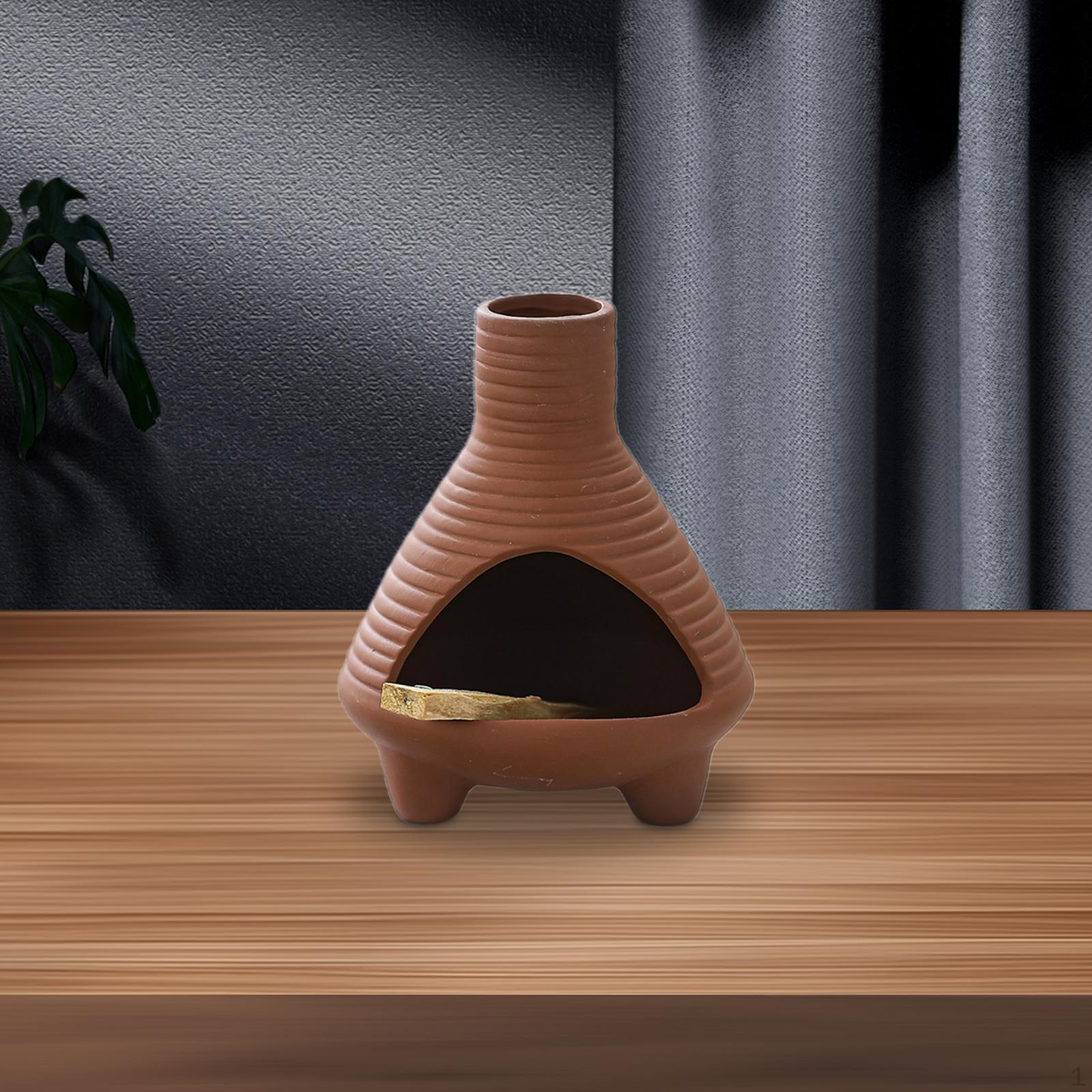 

Керамическая курильница, держатель Пало Санто, подарок с декором для дымохода, поднос для улавливания горелки с благовониями и шалфеем для