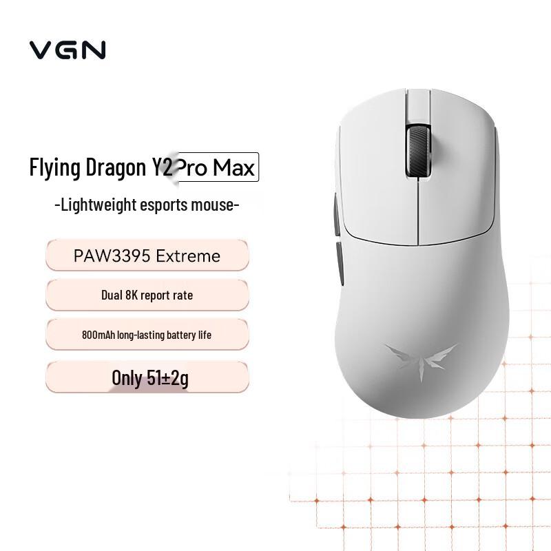 VGN Feilong Y2 Wireless Tri-Mode Lightweight Ergonomic Gaming Mouse