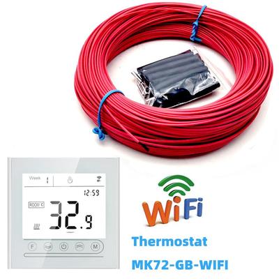 12K 33ohm/m Fluoroplastic Heating Cable Combination 100M Heat Resistant Cable And Thermostat