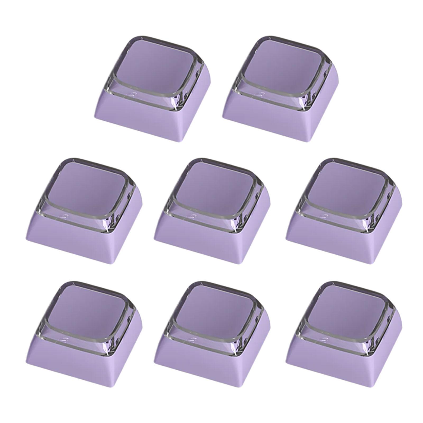 

Набор кейкапов высоты XDA с подсветкой, 8 шт., для механических клавиатур, прочный PBT+PC, в классическом цвете фиолетовый