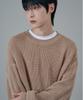 Mubeun Oversized Hazzi Round Knit Beige