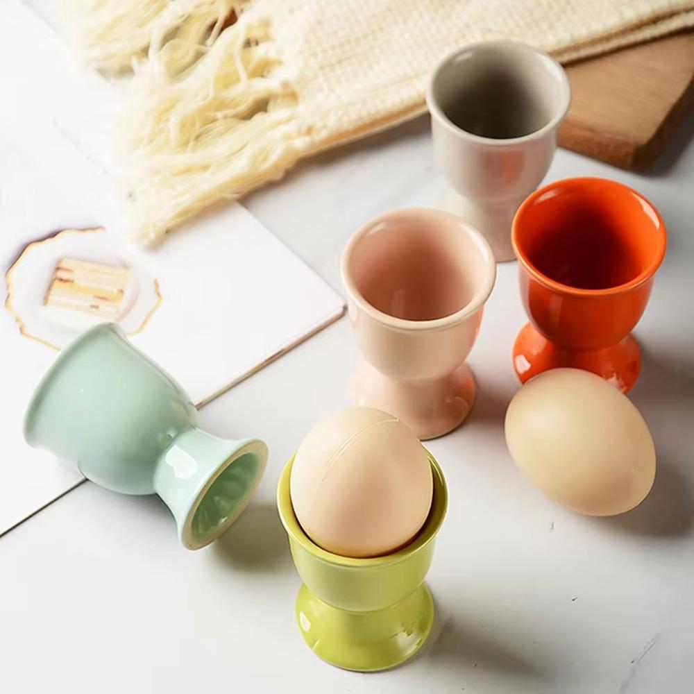 

Breakfast Tool Wine Cups Eggs Supplies Egg Holder Cup Candy Color Egg Cup Holder White