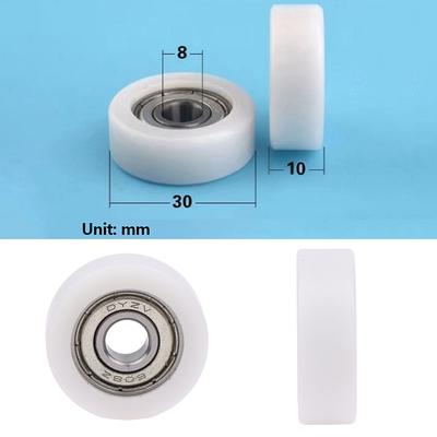 1 szt. 8*30*10 mm formowane wtryskowo łożysko nylonowe powlekane łożysko koła 608 rolka koła szyna koła pasowego drzwi okno szyna koła pasowego
