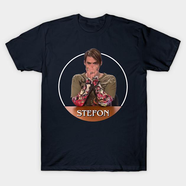 

Men Black Print T-shirt Stefon No-Cut Transfer Paper Print Cotton Tshirt 2XL Темно-синій