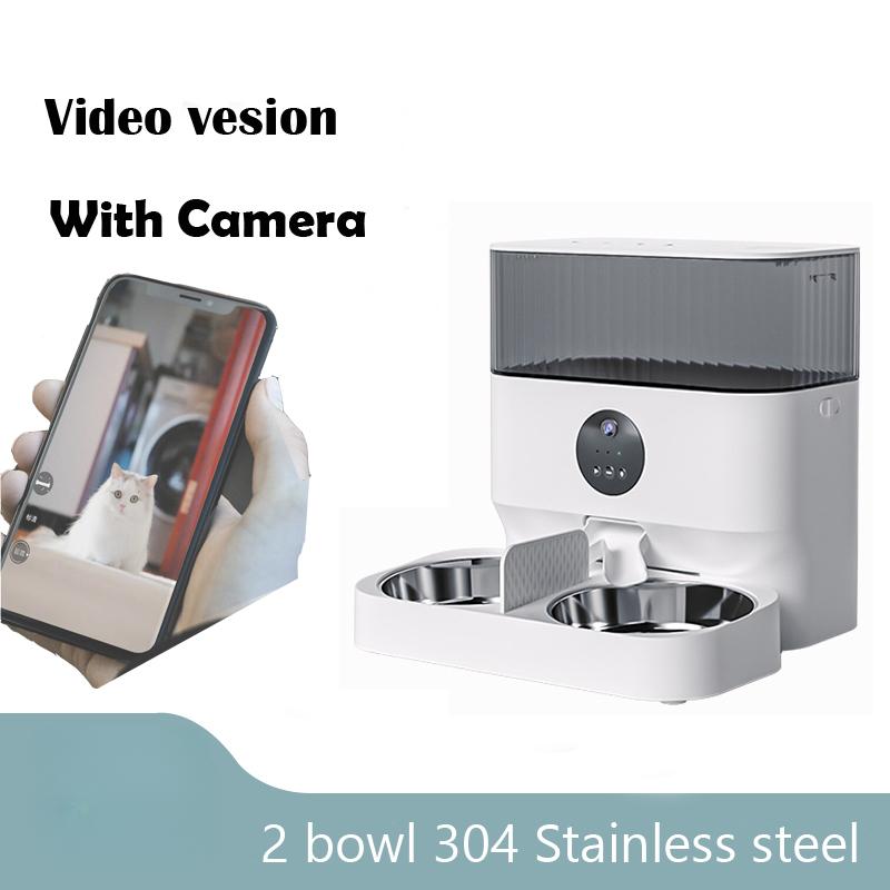 

Surrunme 7L Double 2Bowl Remote WiFi Control Multi Peted Feeder Timeing Automatic для кошек и собак Smart Food Dispenser Video Camera 7L
