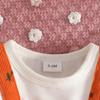 Floral Cat Long Sleeve Suspender Bodysuit & Headband for Baby Girls (0-2 Yrs)
