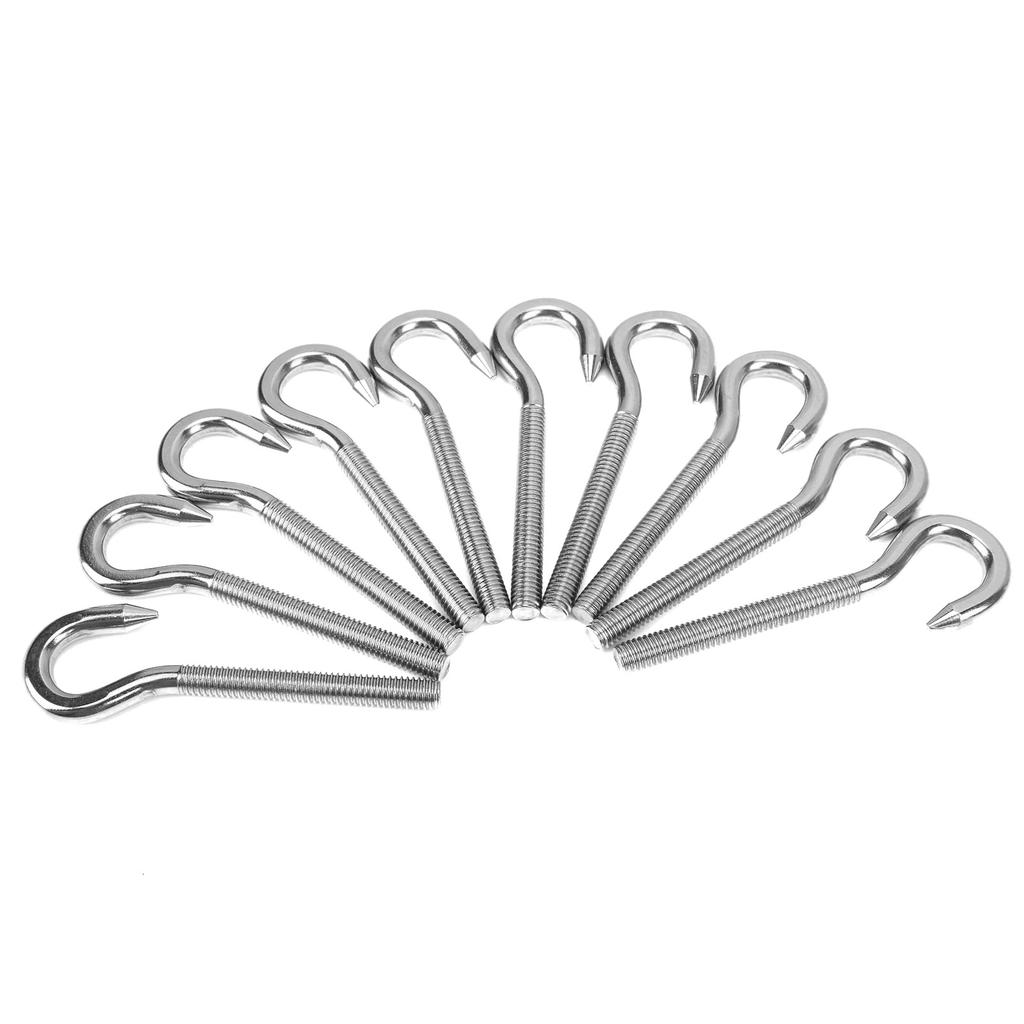 10pcs Screw Hook Stainless Steel High Hardness Cup Hanger for Chemical Industry Mechanical EquipmentM5