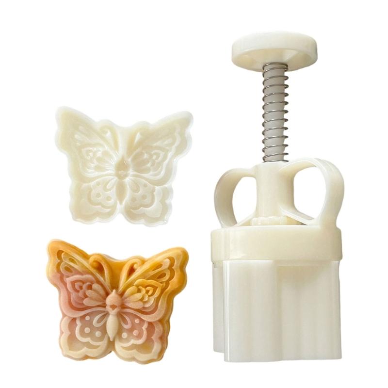 Butterfly Pattern Mooncakes Press Delicate Embossing Mooncakes Molds Butterfly Pattern Treat Stamps for Baking Lover 1