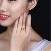 Yellow Crystal Butterfly Dance Diamond Ring - 18K Gold-Plated European & American Style