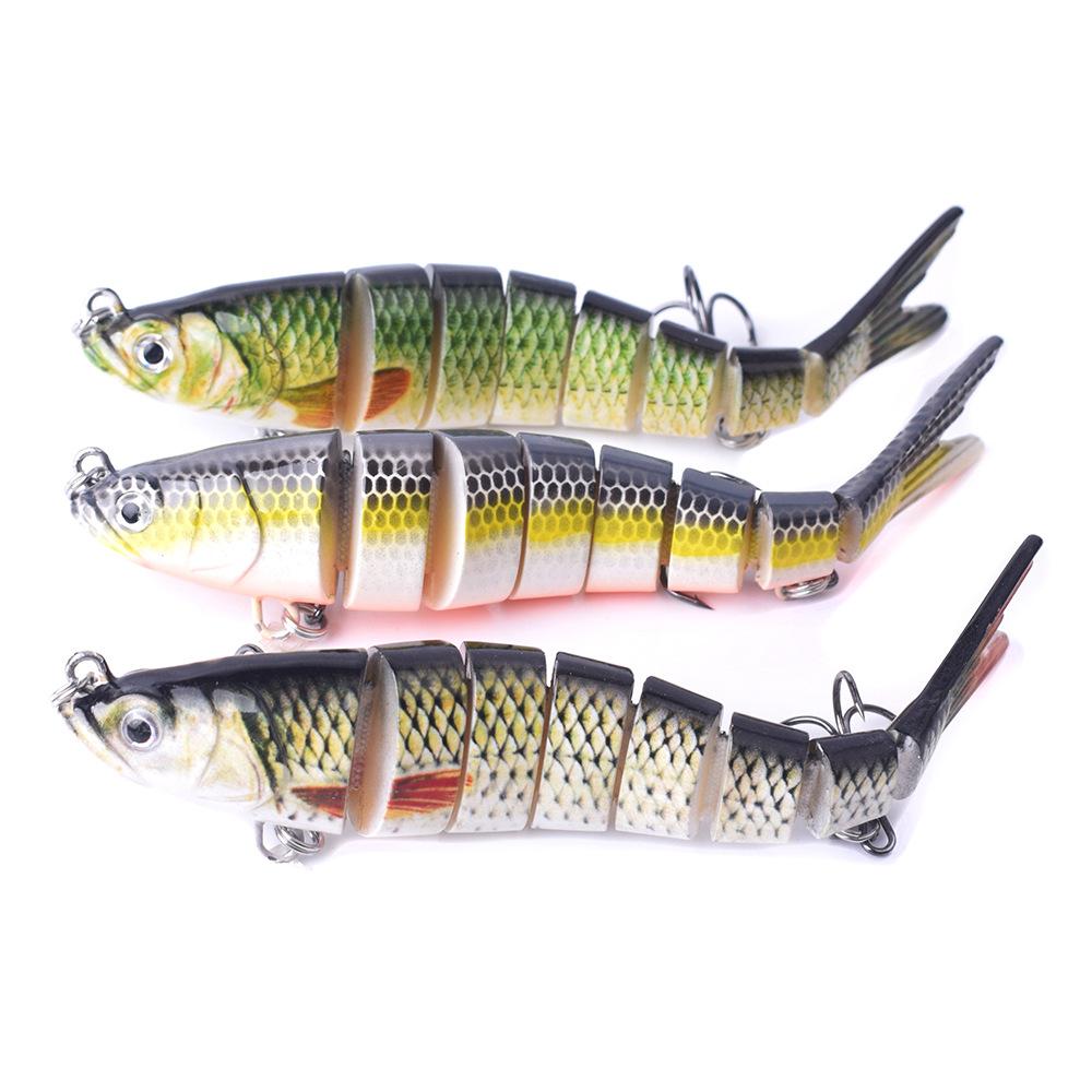 3 Sets Multi-Section Fish Artificial Hard Bait Crank Lure Loach Luya Simulation Bionic Beak Bait Hooks Stainless Steel Boxed