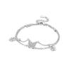 New 925 Silver Butterfly Double-layer Bracelet Chain Link Women Bracelet Jewelry Party Trendy Anniversary Gift