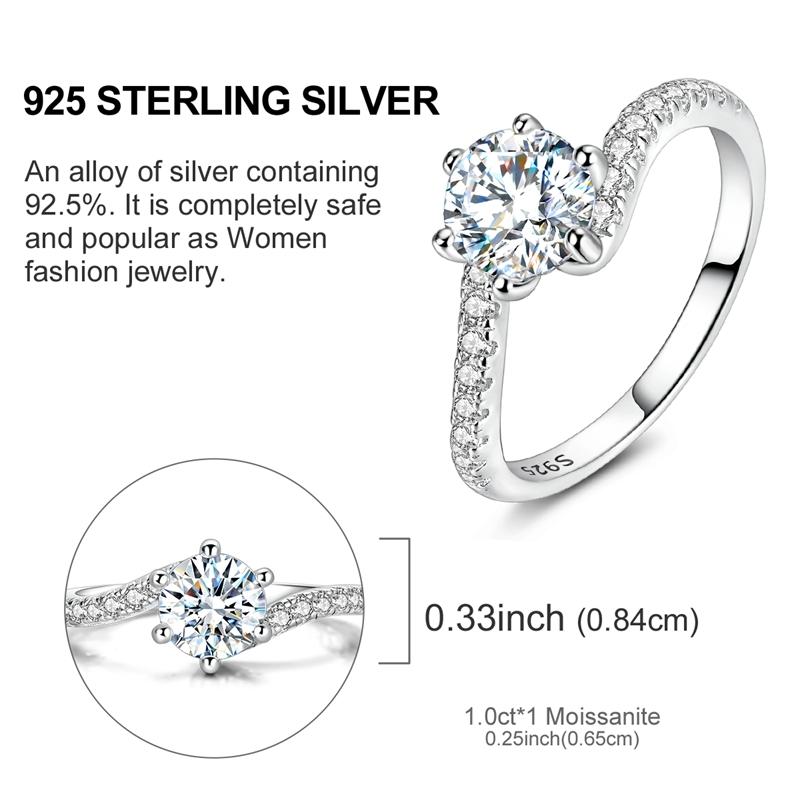 Moissanite Diamond Ring Authentic Copper Metal Metal Simple Sparkling Shiny Oval Stone Ring Designed For Women Engagement Luxury High Quality Fine