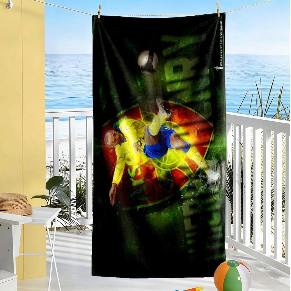 Football Legend Action Beach Towel Soft Durable Quick-Dry Comfortable Lightweight