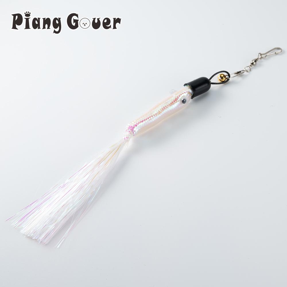 Tassel Fish Replacement Head for Simulated Small Silver Fish Cat Teaser Pet Toy Supplies