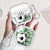 Clear Earphone Cases Cover With Hook Case For Samsung Galaxy Buds 2 Live 4 Pro 2Pro 3Pro 4Pro 3 FE Football Art