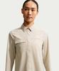 Acg Aries Button-Up Long Sleeve Trail Running Top W - Cream Ii: Summit White / Ir7297-236