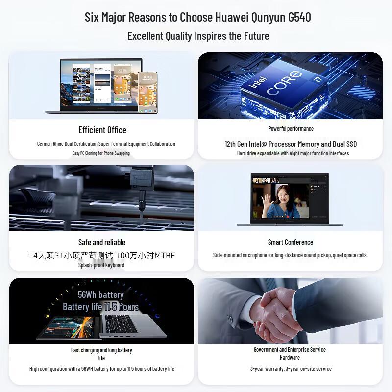 

Huawei Qingyun G540 14-inch Business Laptop (CN version)