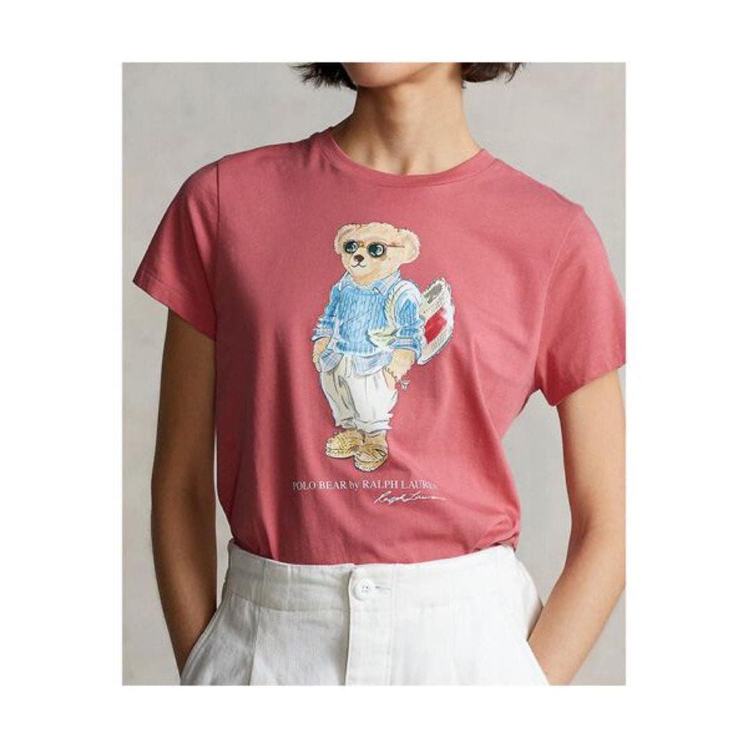 Used [Super cute] Ralph Lauren  Polo Bear T-shirt Apricot Pink