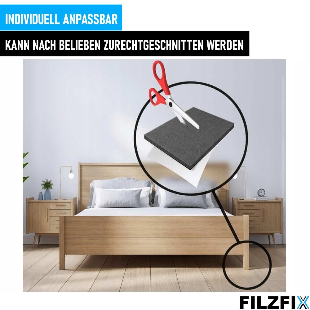 FILZFIX Felt Gliders Black 133 Pcs Furniture Gliders Chair Gliders Self-adhesive