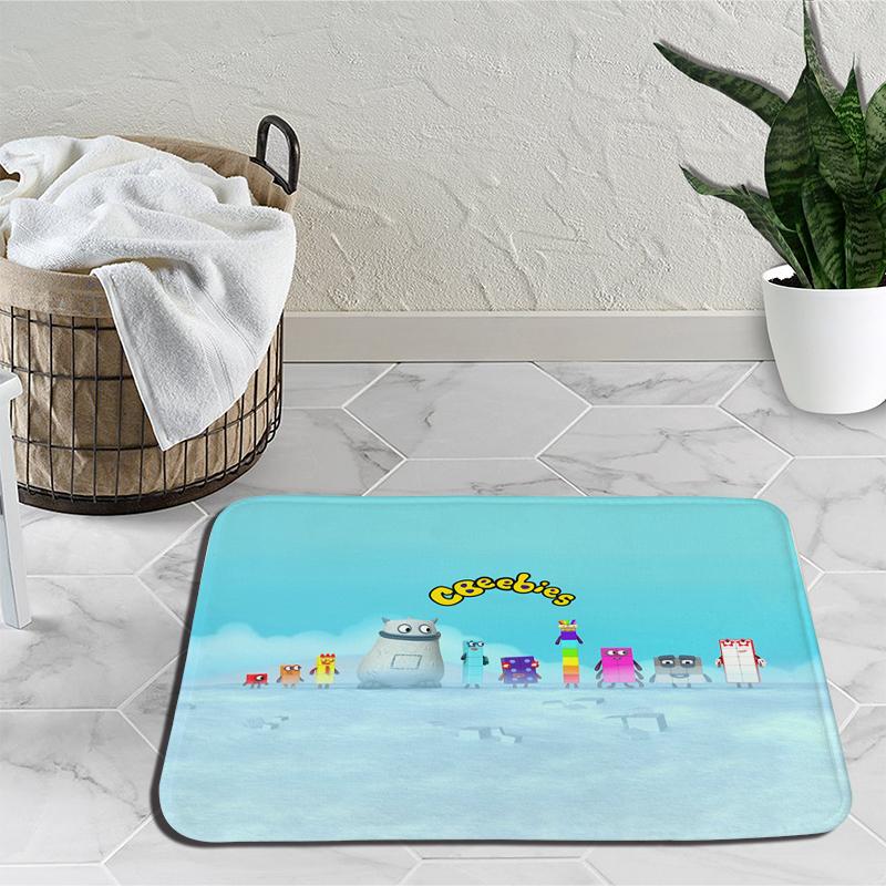 Karikatür Numberblocks Yatak Odası için Halılar Peluş Numarası Dolması Film Halı Başucu Alan Kilim Kaymaz Paspaslar