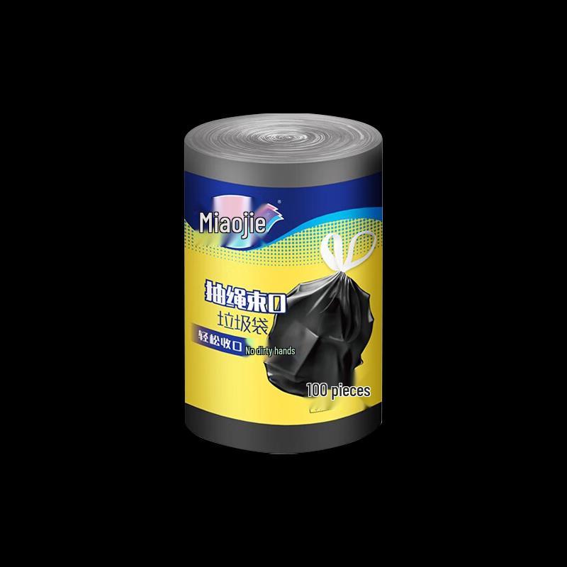 Miaojie Drawstring Thickened Garbage Bags, 100 Count