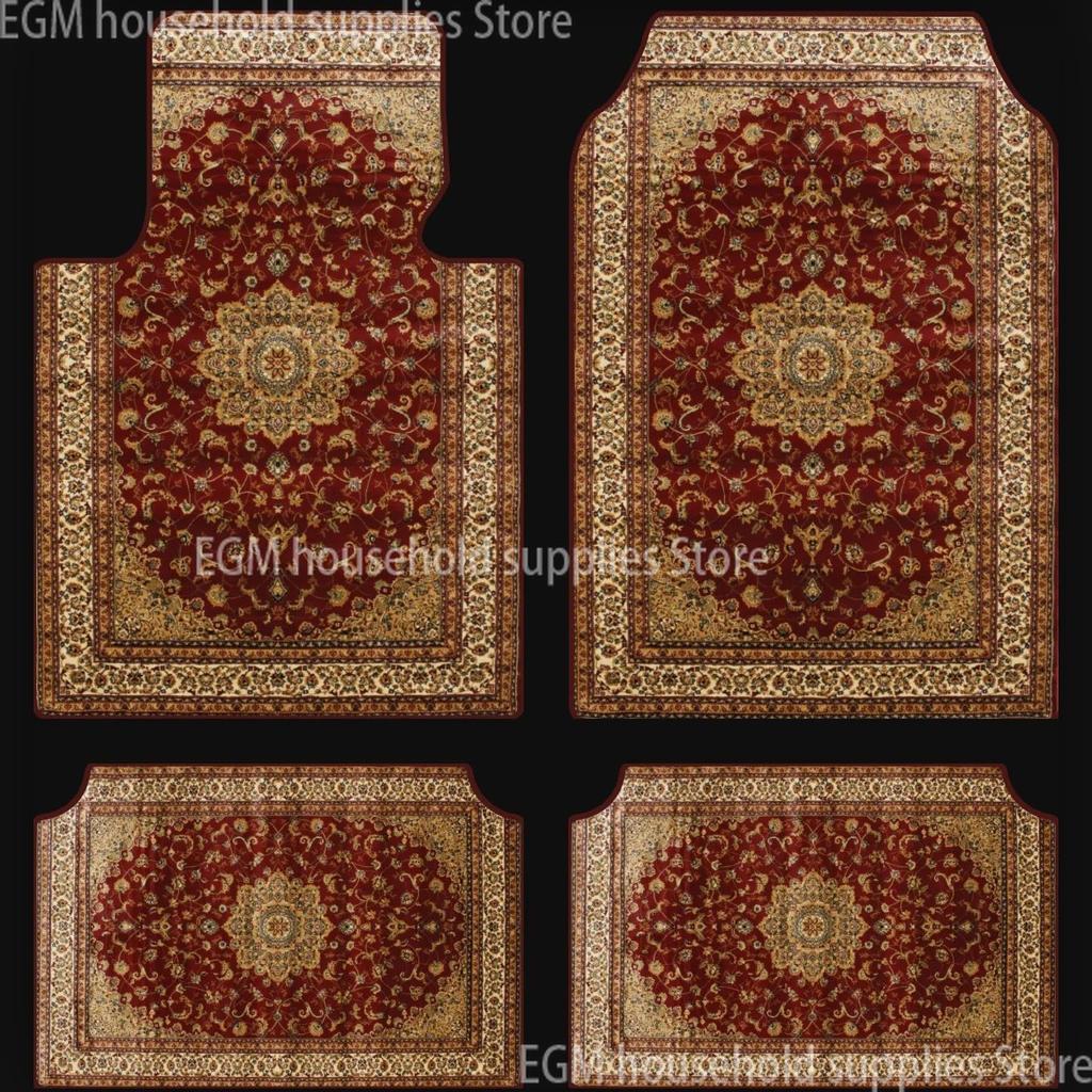 Bohemian Car Floor Mats Non Slip Soft Washable Universal Auto Foot Pads Vintage Interior Rugs