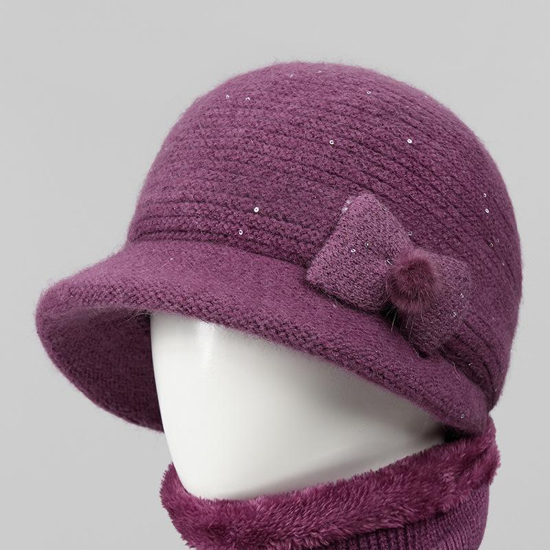 Hat Women's Winter Wool Hat Autumn and Winter Rabbit Hair Thermal Basin Hat
