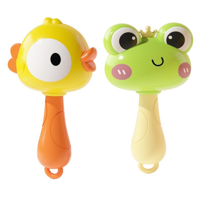 Handheld Shaker Toy for Infant Cartoon Duck Shape Newborns Gift Fun Activity Baby Shaker for 0-12 Month Baby Sensory Toy