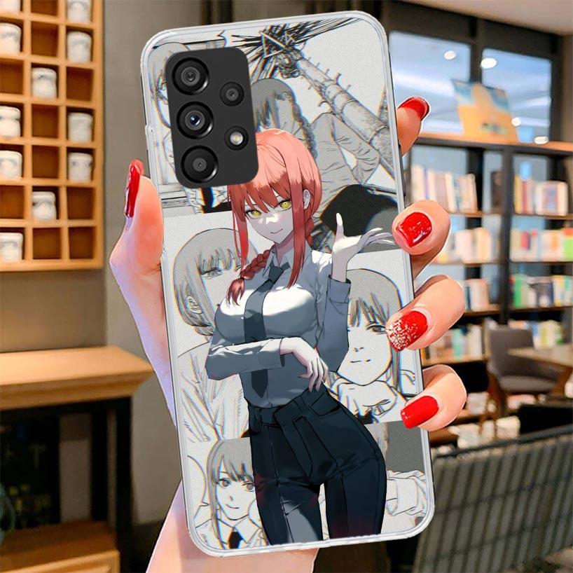 Chainsaw Makima Power Phone Case For Samsung Galaxy A17 A37 A57 A16 A26 A36 A56 A15 A25 A35 A55 A14 A24 A34 A54 A13 A23 A33 A53