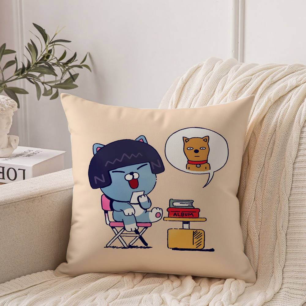 Cartoon N-Neo Pillow Case Home Decor Throw For Sofa Bed Car Room Decor Gift Idea 12x12Inch