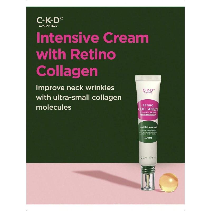 CKD Retino Collagen Intensive Cream 25ml - Retinal Spot Kollagencreme für feine Linien, tiefe Falten und Reduzierung von Erschlaffung.